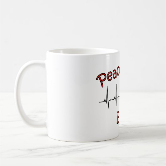 FriedensLiebe-Echo-Kaffee-Tasse Kaffeetasse (Links)