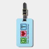 FriedensLiebe-Endokrinologie Gepäckanhänger (Vorderseite vertikal)