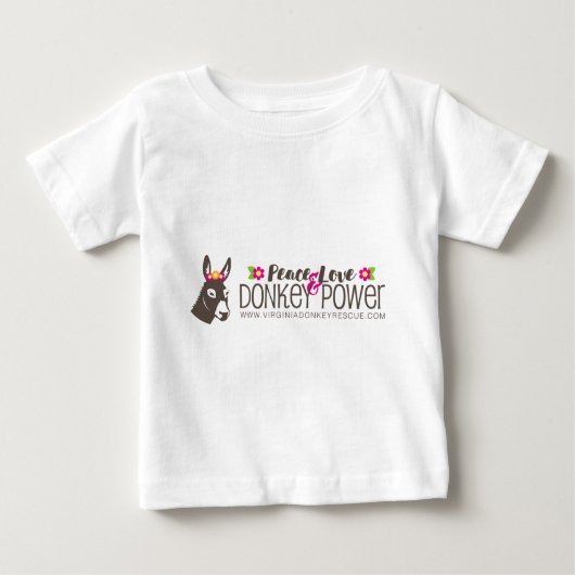 FriedensLiebe-Esel-Power-Logo Baby T-shirt (Vorderseite)