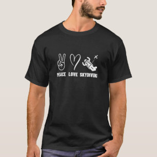 Friedensliebe Fallschirmspringen Männer Frauen Fal T-Shirt