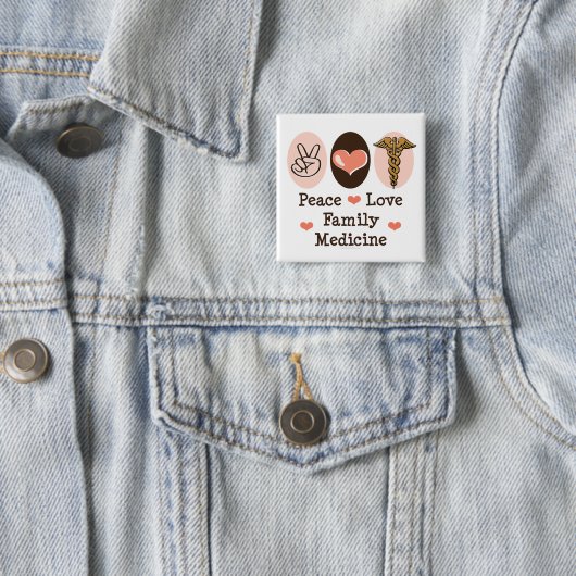 FriedensLiebe-Familien-Medizin-Knopf Button (Beispiel)