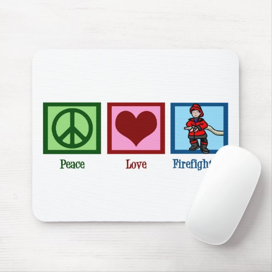 FriedensLiebe-Feuerwehrmänner Mousepad (Mit Mouse)