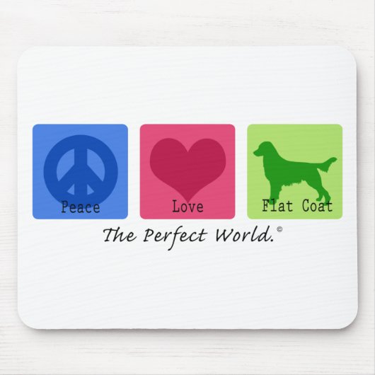FriedensLiebe-flacher Mantel-Retriever Mousepad (Vorne)
