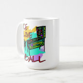 FriedensLiebe-Flipperautomat Kaffeetasse (Vorderseite Links)