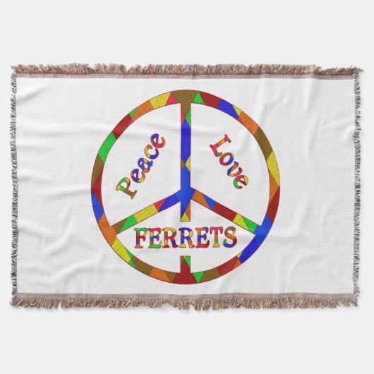 FriedensLiebe-Frettchen Decke (Vorderseite)