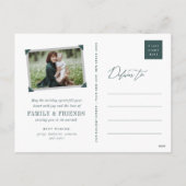 FriedensLiebe-Freude-einfache Feiertagspostkarte (Rückseite)