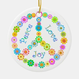 FriedensLiebe-Freude Keramik Ornament