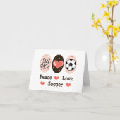 FriedensLiebe-Fußball-Raum-Anmerkungs-Karte Karte (Gelbe Blume)