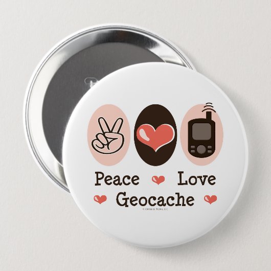 FriedensLiebe Geocache Button (Vorne & Hinten)