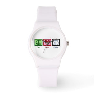 FriedensLiebe-Gerechtigkeit Armbanduhr