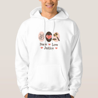 FriedensLiebe-Gerechtigkeits-Richter-mit Kapuze Hoodie