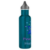 FriedensLiebe-Glück Edelstahlflasche (Links)