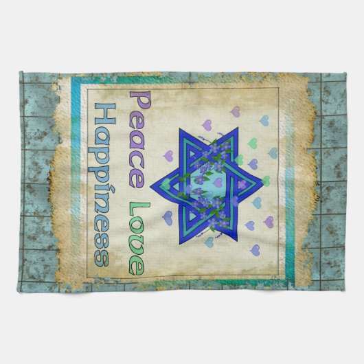 FriedensLiebe-Glück Handtuch (Horizontal)