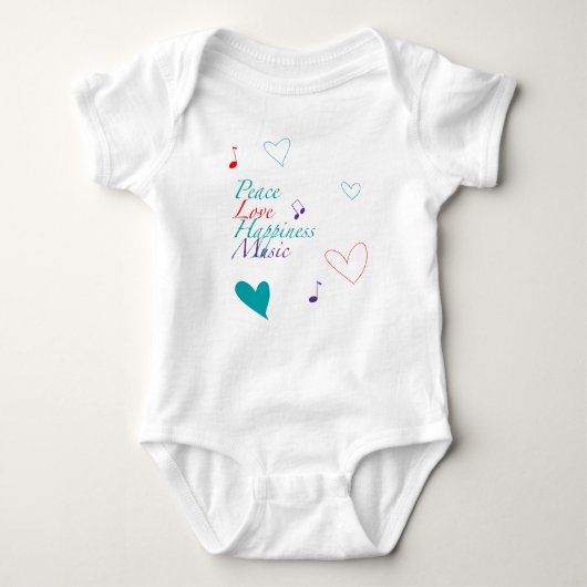 FriedensLiebe-Glück-Musik-T - Shirt (Vorderseite)