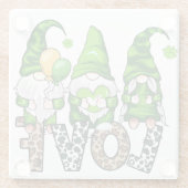 FRIEDENSLIEBE GLÜCKLICH STARTEN TAG NIEDLICHE GNOM GLASUNTERSETZER (Rückseite)