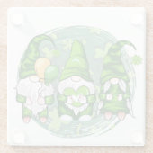 FRIEDENSLIEBE GLÜCKLICH STARTEN TAG NIEDLICHE GNOM GLASUNTERSETZER (Rückseite)