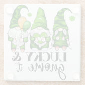 FRIEDENSLIEBE GLÜCKLICH STARTEN TAG NIEDLICHE GNOM GLASUNTERSETZER (Rückseite)