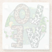 FRIEDENSLIEBE GLÜCKLICH STARTEN TAG NIEDLICHE GNOM GLASUNTERSETZER (Rückseite)