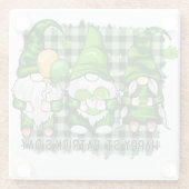 FRIEDENSLIEBE GLÜCKLICH STARTEN TAG NIEDLICHE GNOM GLASUNTERSETZER (Rückseite)