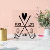 FRIEDENSLIEBE GOLF ACRYLSCHILD (Hochzeit)