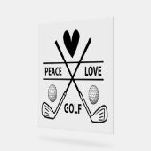 FRIEDENSLIEBE GOLF ACRYLSCHILD (Winkel)