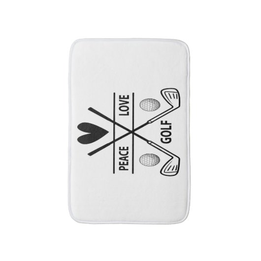 FRIEDENSLIEBE GOLF BADEMATTE (Vorderseite Vertikal)