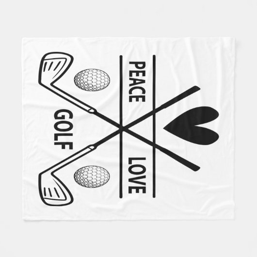 FRIEDENSLIEBE GOLF FLEECEDECKE (Vorderseite (Horizontal))