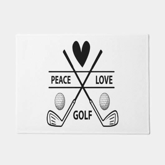 FRIEDENSLIEBE GOLF FUßMATTE (Vorderseite)