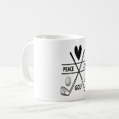 FRIEDENSLIEBE GOLF KAFFEETASSE (Vorderseite Links)