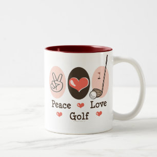 FriedensLiebe-Golf-Tasse Zweifarbige Tasse
