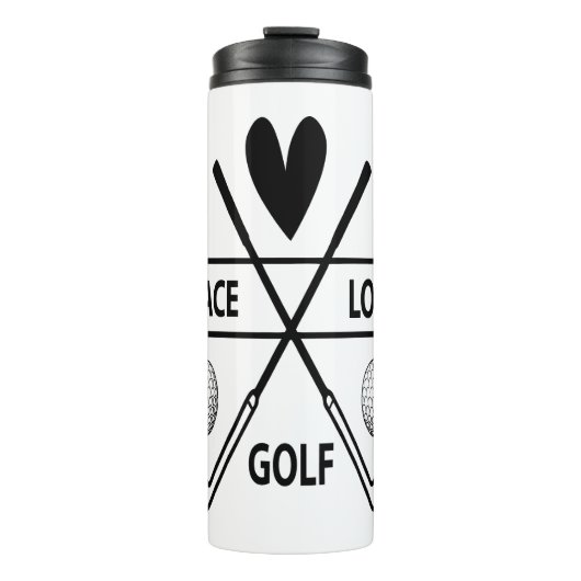 FRIEDENSLIEBE GOLF THERMOSBECHER (Vorderseite)