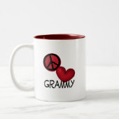 FriedensLiebe Grammy Zweifarbige Tasse (Links)