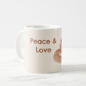 Friedensliebe Groovy Hut Creme Blume Kaffeetasse (Vorderseite Links)