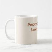 Friedensliebe Groovy Hut Creme Blume Kaffeetasse (Links)