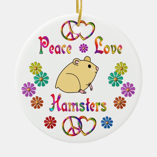 FRIEDENSLiebe-HAMSTER Keramikornament (Vorne)