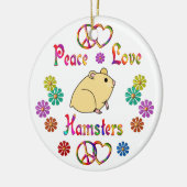 FRIEDENSLiebe-HAMSTER Keramikornament (Links)
