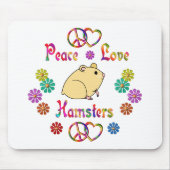 FRIEDENSLiebe-HAMSTER Mousepad (Vorne)