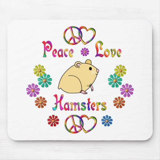 FRIEDENSLiebe-HAMSTER Mousepad (Vorne)