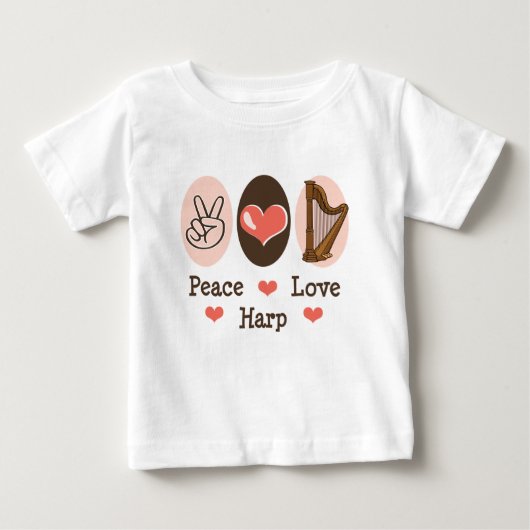 FriedensLiebe-Harfen-Baby-T - Shirt (Vorderseite)