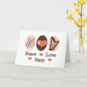 FriedensLiebe-Harfen-Raum-Anmerkungs-Karte Karte (Gelbe Blume)