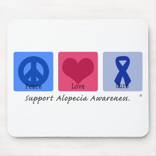 FriedensLiebe-Heilungs-Alopezie Mousepad (Vorne)
