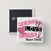 FRIEDENSLiebe-HEILUNGS-BRUSTKREBS Button (Vorne & Hinten)