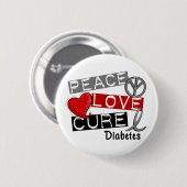FRIEDENSLiebe-HEILUNGS-DIABETES Button (Vorne & Hinten)