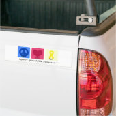 FriedensLiebe-Heilungs-Spina Bifida Autoaufkleber (Auf Lkw)