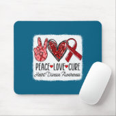 Friedensliebe Herzerkrankung Bewusstsein Chd Unter Mousepad (Mit Mouse)