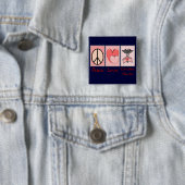 FriedensLiebe-Herzkrankenschwester Button (Beispiel)