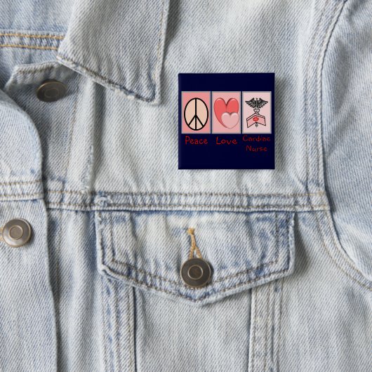 FriedensLiebe-Herzkrankenschwester Button (Beispiel)