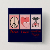 FriedensLiebe-Herzkrankenschwester Button (Vorderseite)