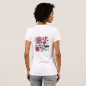 FriedensLiebe-Hoffnung und Blumen T-Shirt (Schwarz voll)