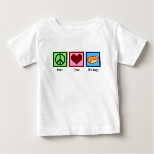 FriedensLiebe-Hotdogs Baby T-shirt